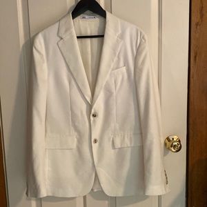 ZARA NWT MENS WHITE LINEN BLAZER SIZE 40